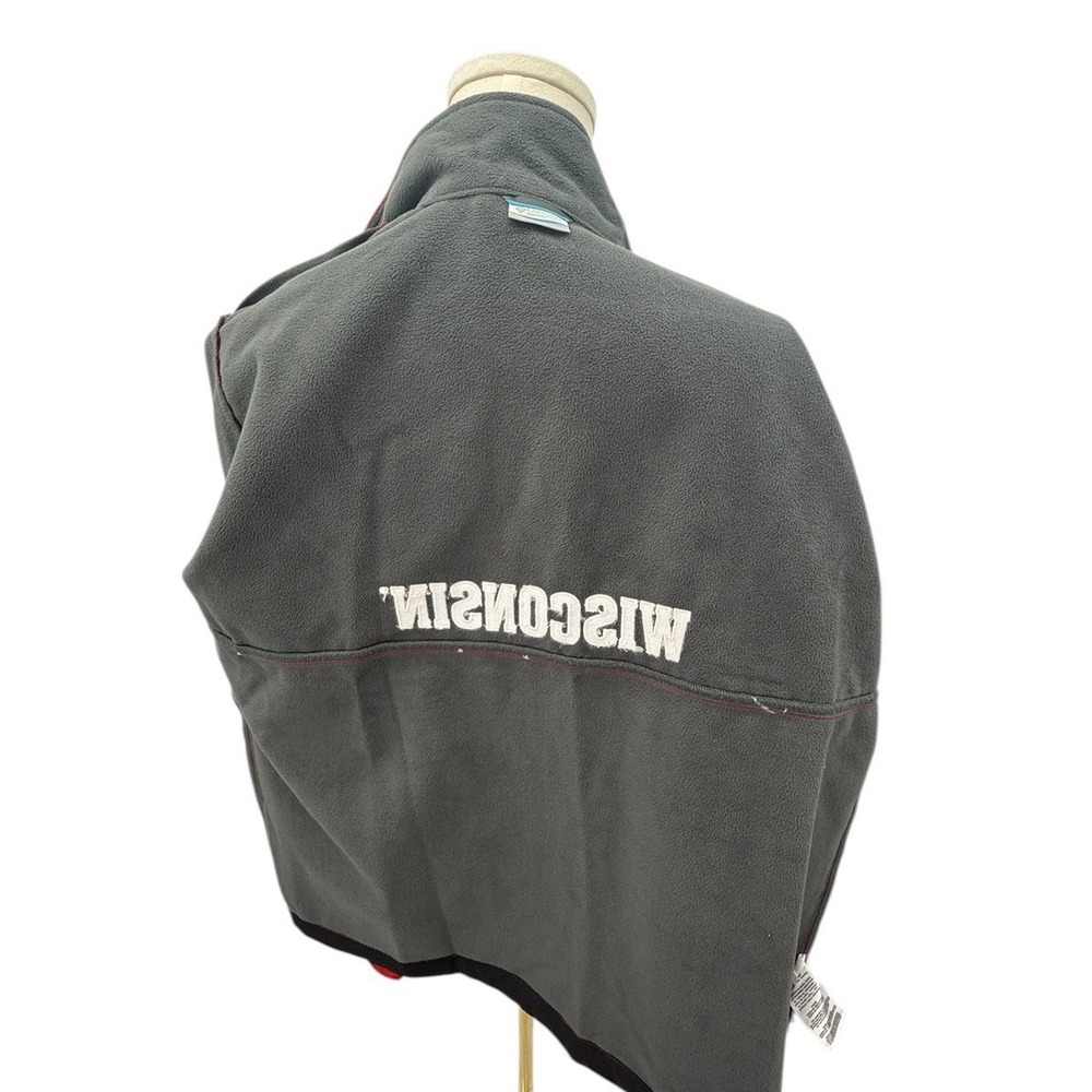 Columbia Wisconsin Badgers NCAA Jacket Men XL Red Softshell Zip Up Fleece Lined - Picture 7 of 15